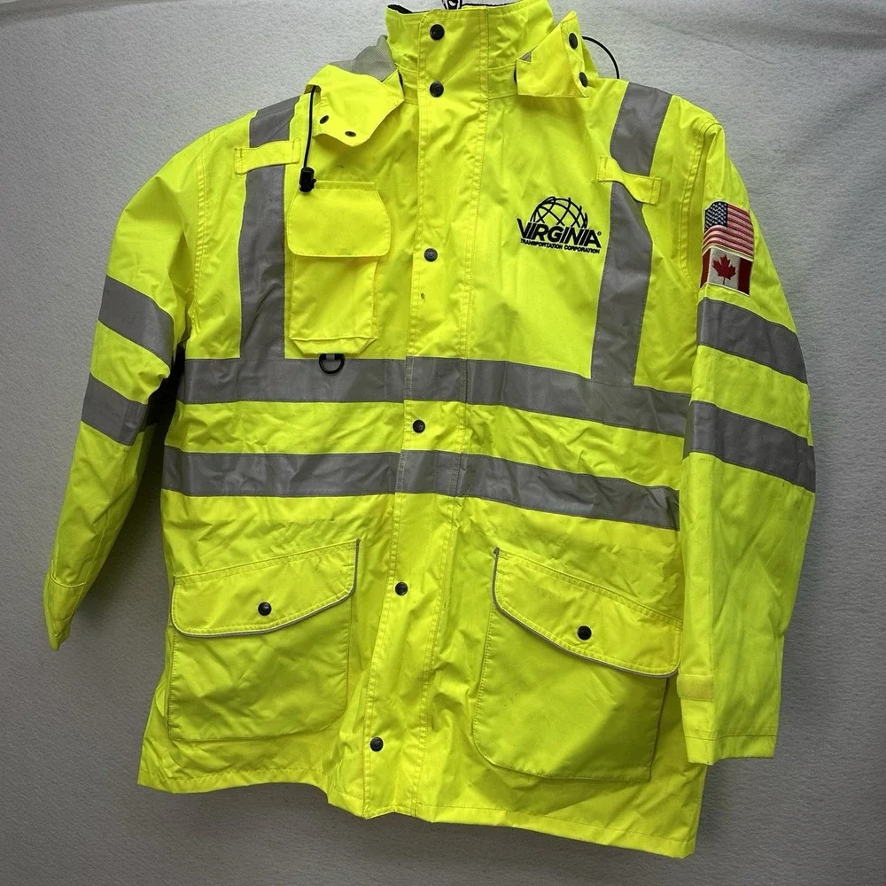 Game Hi Vis 6-in-1 Safety Jacket ANSI Reflective Waterproof Yellow Size L